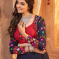 Blue Viscose Rayon Embroidered  Stitched Lehenga Choli