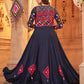 Blue Viscose Rayon Embroidered  Stitched Lehenga Choli