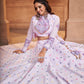 Lavender Cotton Woven  Stitched Lehenga Choli
