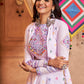 Lavender Cotton Woven  Stitched Lehenga Choli