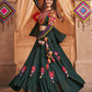 Green Viscose Rayon Embroidered  Stitched Lehenga Choli