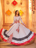 Lavender Viscose Rayon Embroidered  Stitched Lehenga Choli