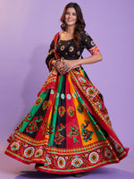 Multicolor Cotton Printed  Stitched Lehenga Choli