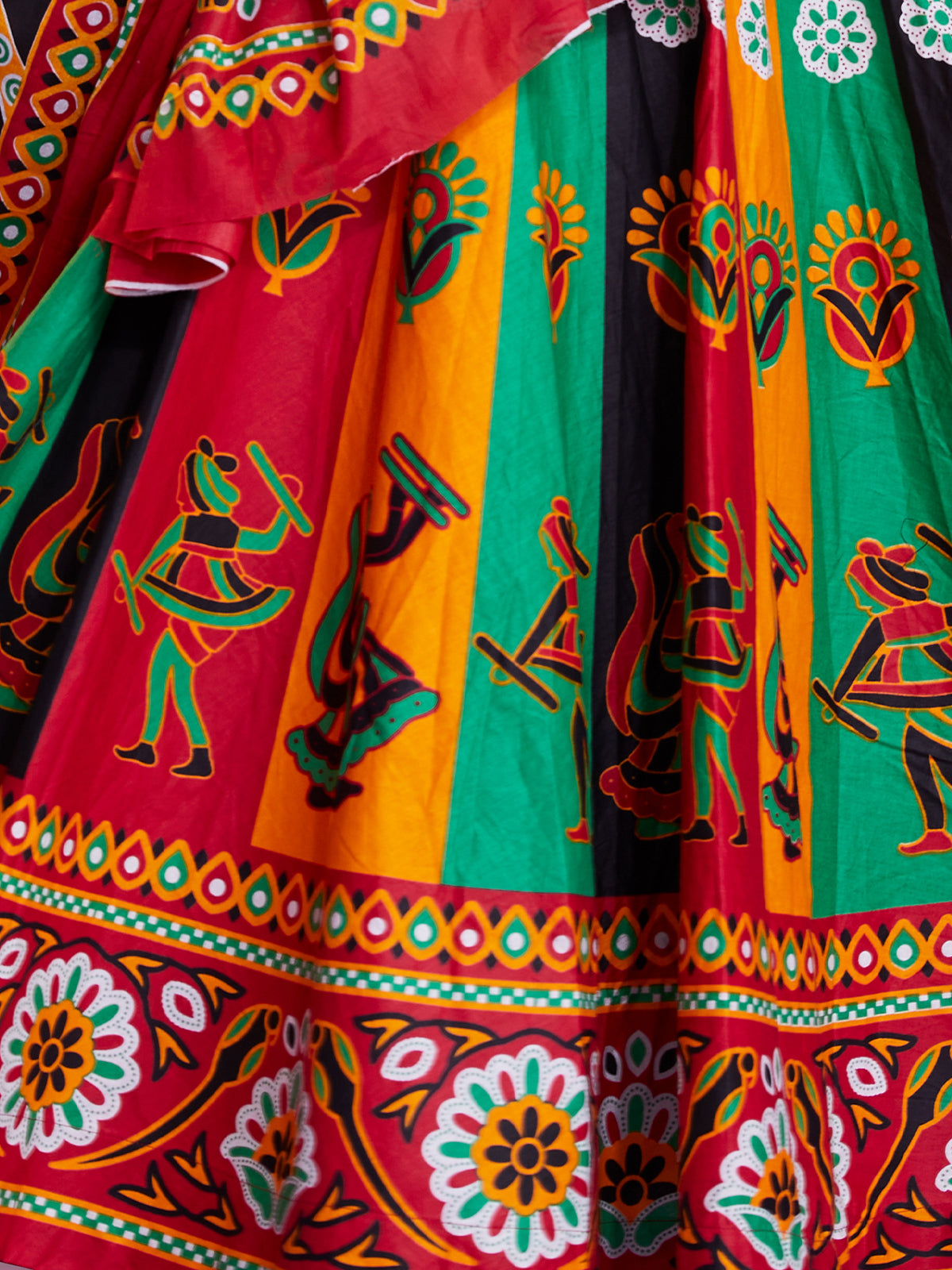 Multicolor Cotton Printed  Stitched Lehenga Choli
