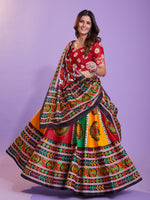 Multicolor Cotton Printed  Stitched Lehenga Choli