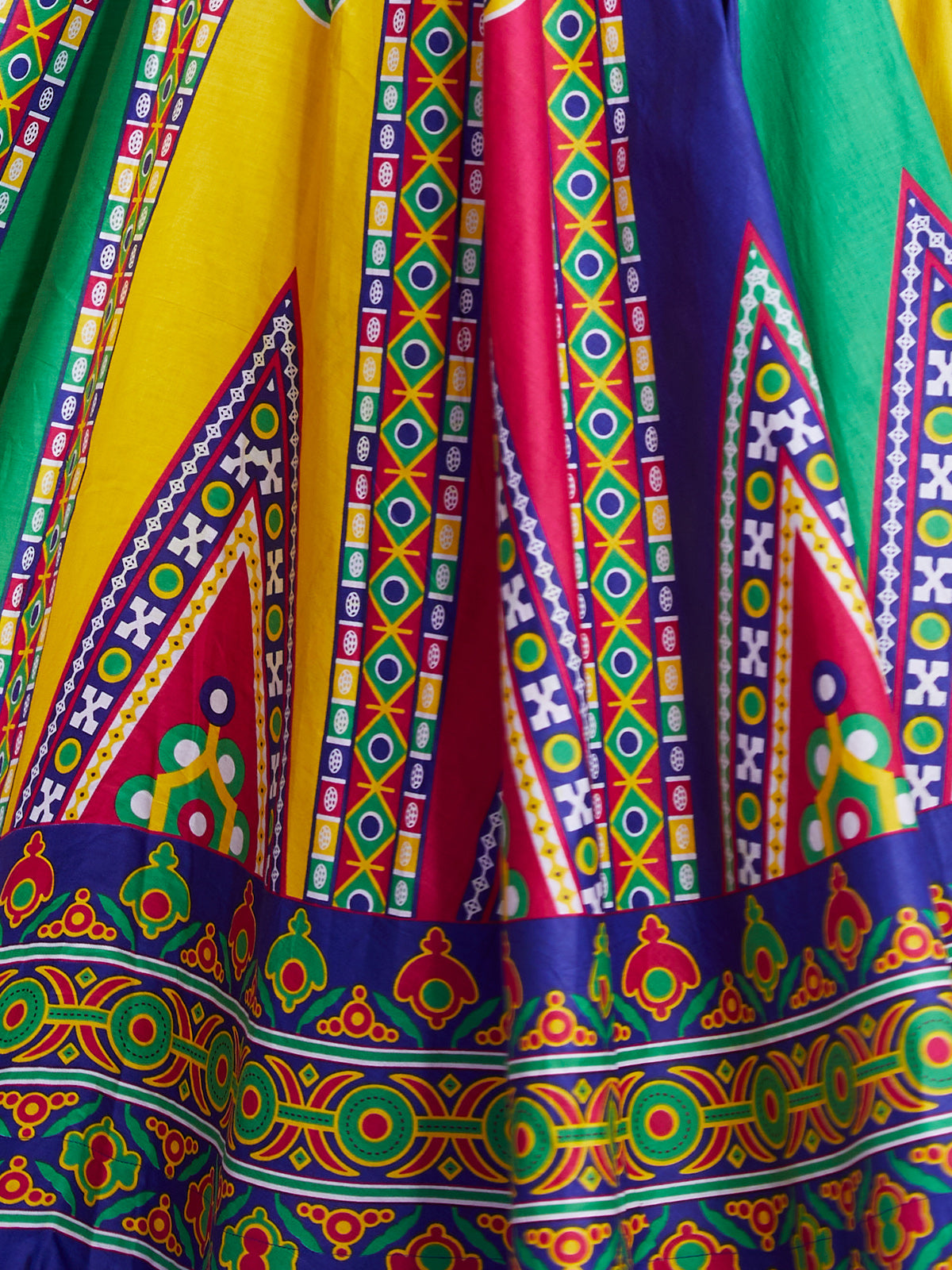 Multicolor Cotton Printed  Stitched Lehenga Choli