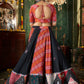 Rajwada Black Cotton Blend Printed Stitched Lehenga With Blouse For Women