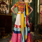 Rajwada Multicolor Cotton Blend Printed Stitched Lehenga With Blouse For Women