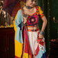 Rajwada Multicolor Cotton Blend Printed Stitched Lehenga With Blouse For Women