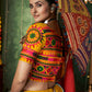 Rajwada Multicolor Cotton Blend Printed Stitched Lehenga With Blouse For Women