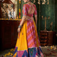 Rajwada Multicolor Cotton Blend Printed Stitched Lehenga With Blouse For Women