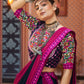 Rajwada Pink And Blue Rayon Embroidered Stitched Lehenga With Blouse For Women