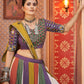 Rajwada Multicolor Rayon Solid Stitched Lehenga With Blouse For Women