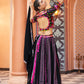 Rajwada Multicolor Rayon Embroidered Stitched Lehenga With Blouse For Women