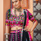 Rajwada Multicolor Rayon Embroidered Stitched Lehenga With Blouse For Women