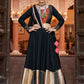 Rajwada Black And Gold Rayon Printed Stitched Lehenga With Blouse For Women