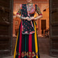 Rajwada Multicolor Rayon Embroidered Stitched Lehenga With Blouse For Women