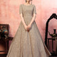 Rajwada Women Designer Beige Georgette Semi Stitched Gown