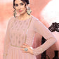 Rajwada Women Designer Pink Georgette Semi Stitched Gown