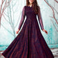Rajwada Women Designer Dark Blue Net Semi Stitched Gown