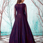 Rajwada Women Designer Dark Blue Net Semi Stitched Gown