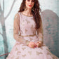 Rajwada Women Designer Pink Net Semi Stitched Gown