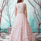 Rajwada Women Designer Pink Net Semi Stitched Gown