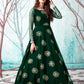 Rajwada Women Designer Green Net Semi Stitched Gown