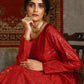 Rajwada Women Designer Red Taffeta Semi Stitched Gown