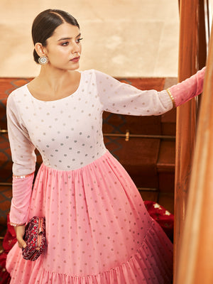 Rajwada Women Designer Multicolor Georgette Semi Stitched Gown