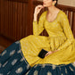 Rajwada Women Designer Yellow Georgette Semi Stitched Gown