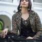Rajwada Women Designer Black Cotton Semi Stitched Gown
