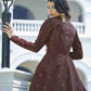 Rajwada Women Designer Maroon Cotton Semi Stitched Gown