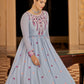 Rajwada Women Designer Lavender Georgette Semi Stitched Gown