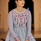 Rajwada Women Designer Lavender Georgette Semi Stitched Gown