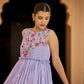 Rajwada Women Designer Purple Georgette Semi Stitched Gown