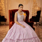 Rajwada Women Designer Pink Georgette Semi Stitched Gown