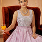 Rajwada Women Designer Pink Georgette Semi Stitched Gown