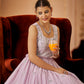 Rajwada Women Designer Pink Georgette Semi Stitched Gown