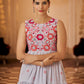 Rajwada Women Designer Grey Georgette Semi Stitched Gown