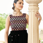 Rajwada Women Designer Black Georgette Semi Stitched Gown