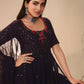 Rajwada Women Classy Violet Georgette Stitched Salwar Suit