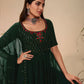 Rajwada Women Classy Green Georgette Stitched Salwar Suit