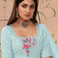 Rajwada Women Classy Blue Georgette Stitched Salwar Suit
