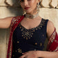 Rajwada Women Designer Dark Blue Georgette Semi Stitched Gown