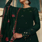 Rajwada Women Designer Dark Green Georgette Semi Stitched Gown