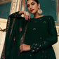 Rajwada Women Designer Dark Green Georgette Semi Stitched Gown