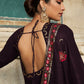 Rajwada Women Designer Violet Georgette Semi Stitched Gown