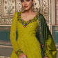 Rajwada Women Pretty Green Georgette Semi Stitched Gown