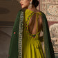 Rajwada Women Pretty Green Georgette Semi Stitched Gown